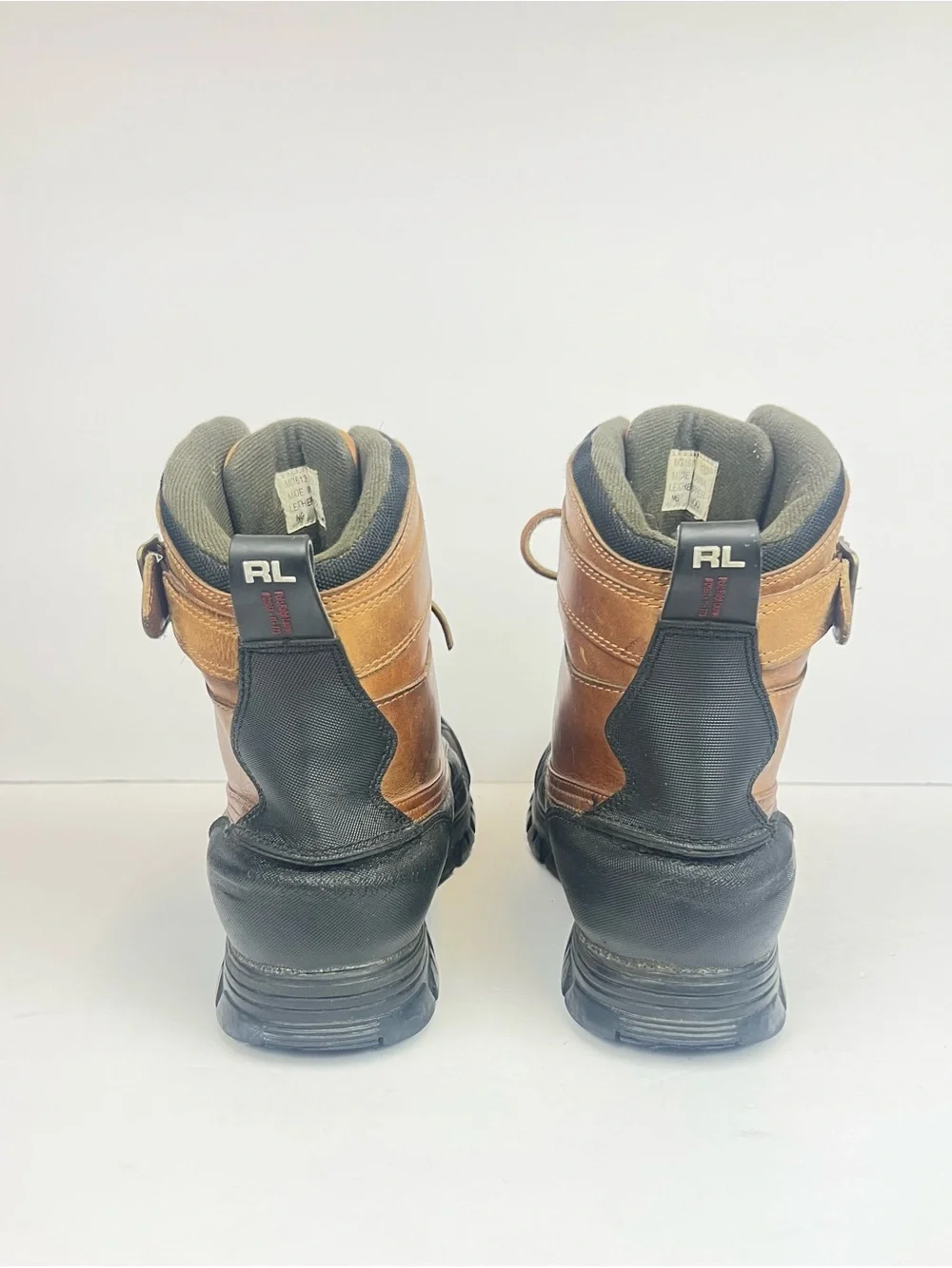 Vintage Polo Sport Ralph Lauren  12 D Briarwood Tan Hogeland Boots Buckle MG1613
